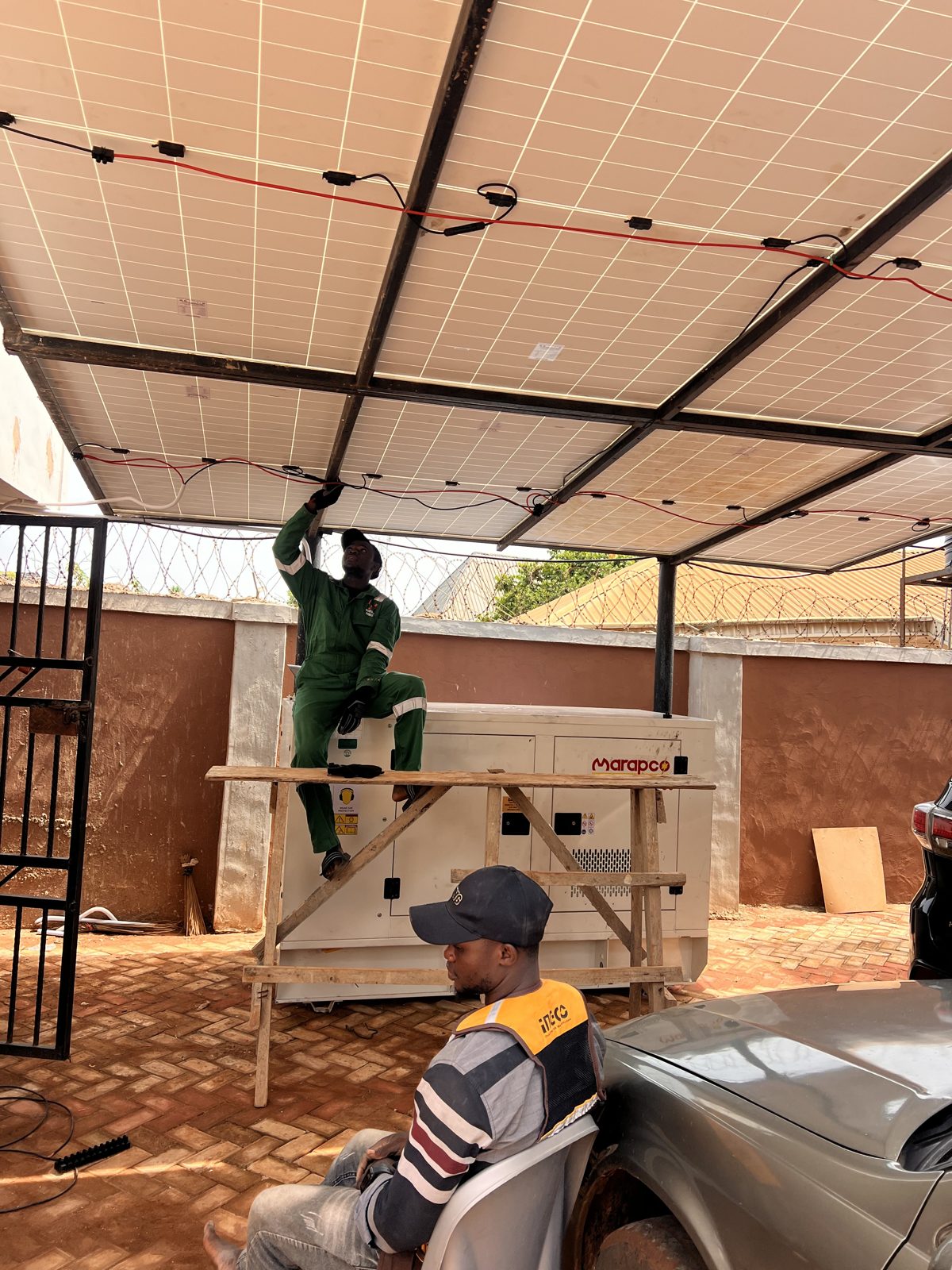 Solar canopy and generator integration, Nigeria