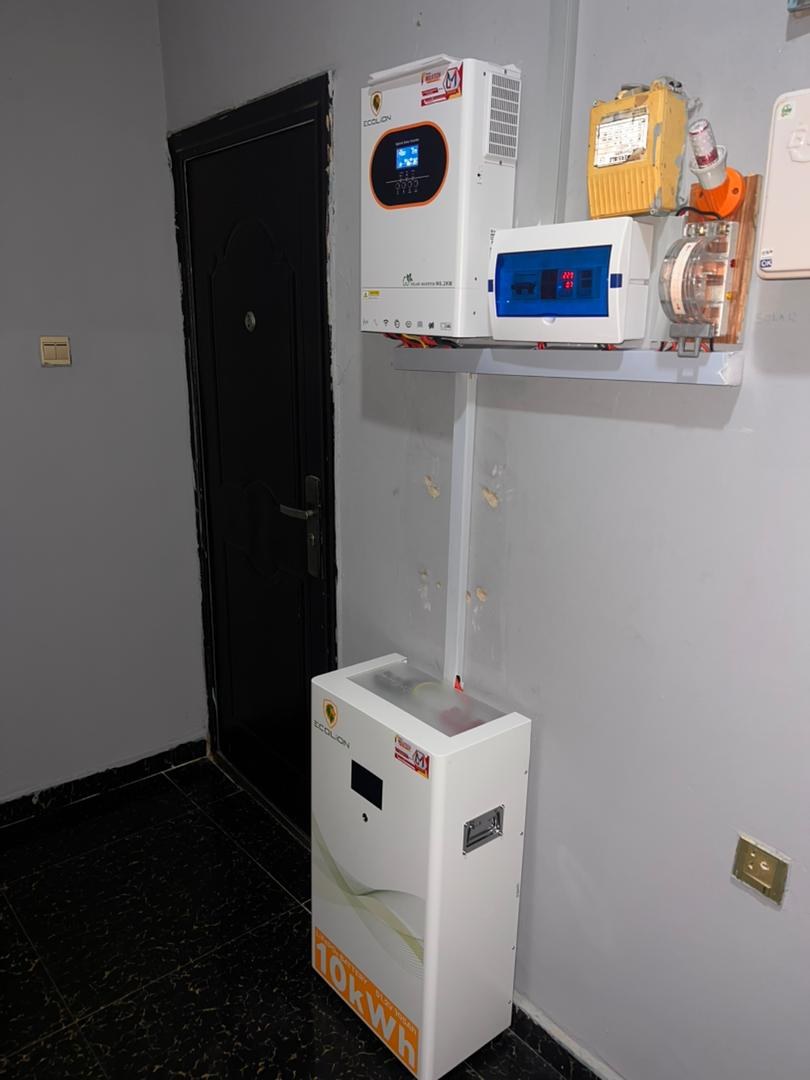 Ecolion inverter and lithium battery installation, Nigeria