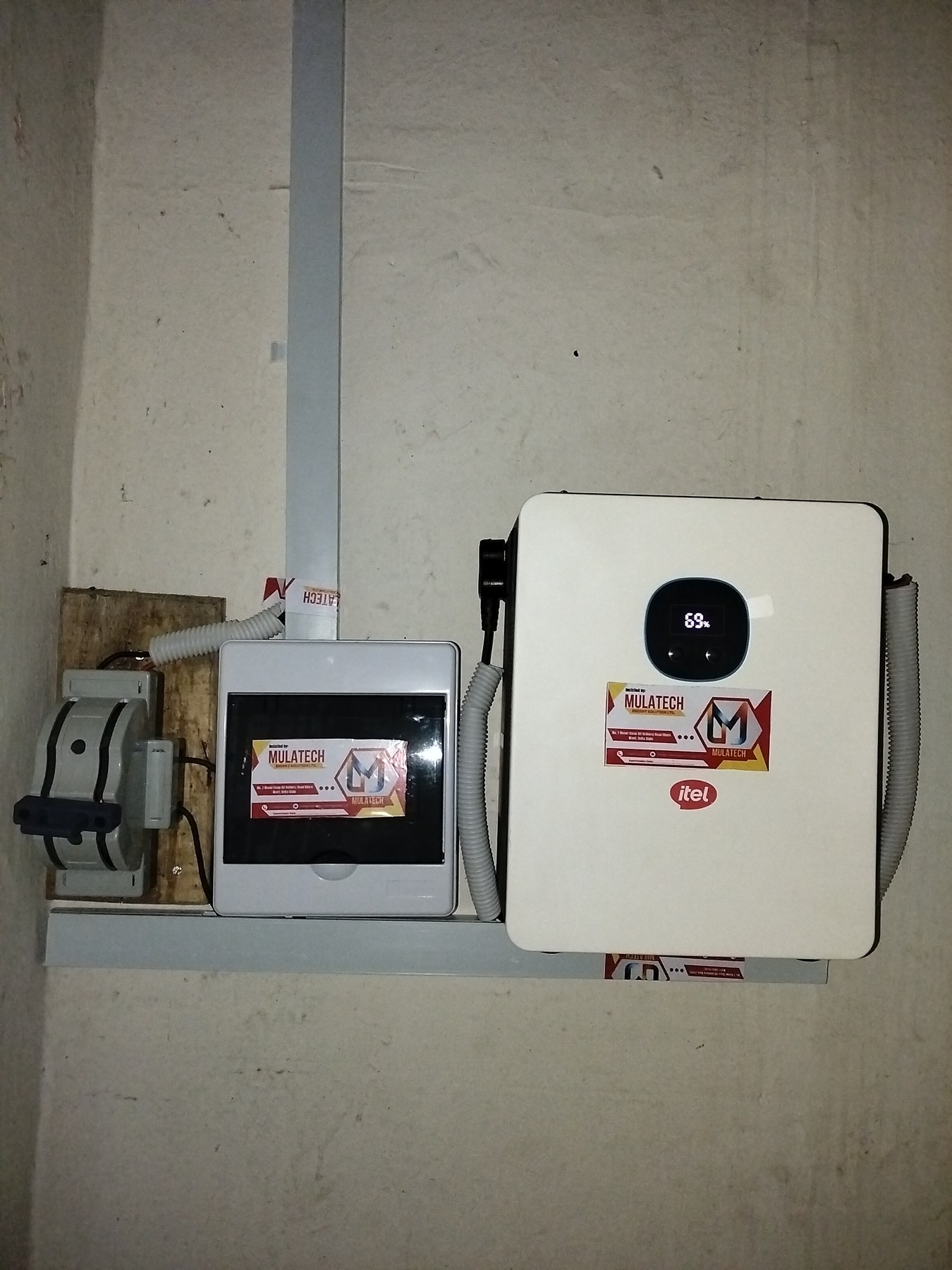 Itel lithium battery and protection installation, Nigeria