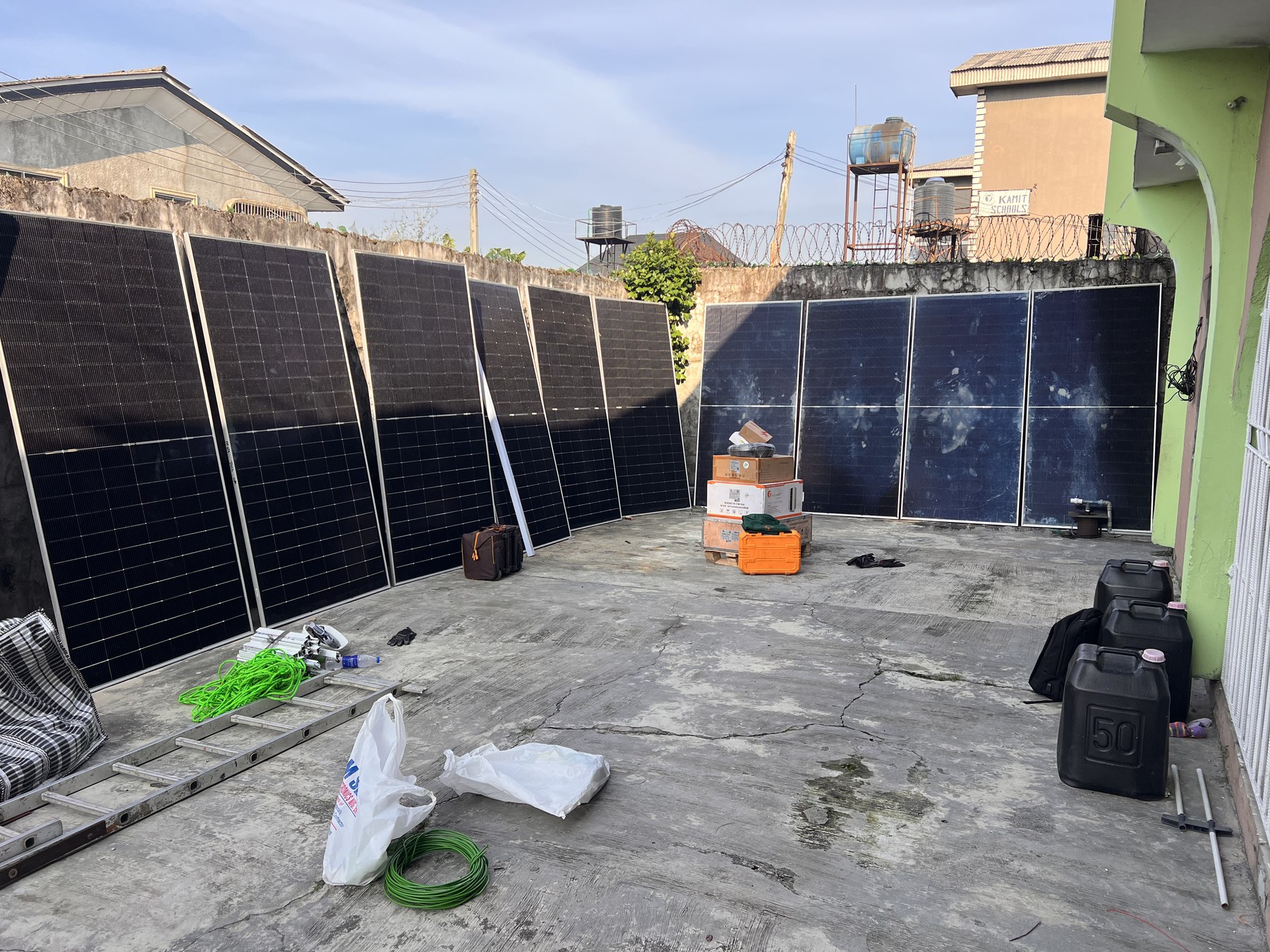 Large solar-panel array installation, Nigeria