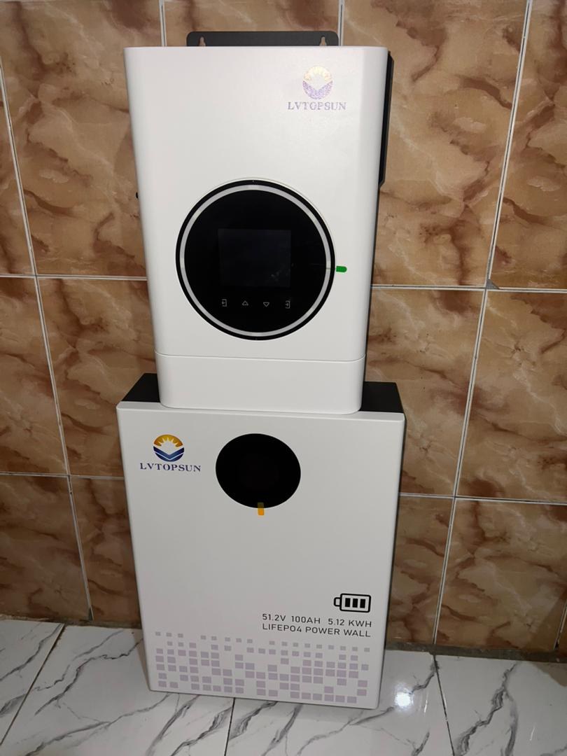 Compact LVTopsun inverter and battery installation, Nigeria