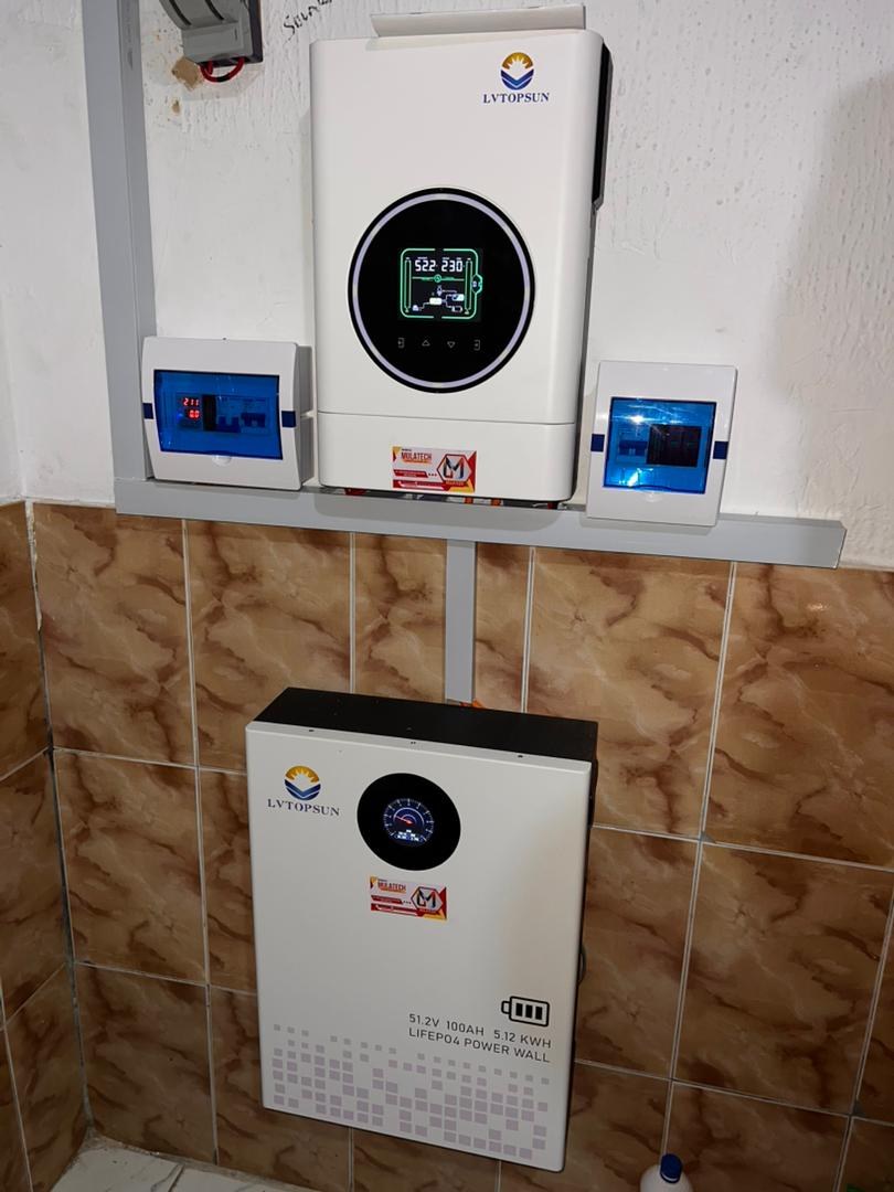 LVTopsun wall-mounted hybrid installation, Nigeria